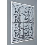 Large Mel Bochner BLAH BLAH BLAH (INVERSE) Silkscreen, 62